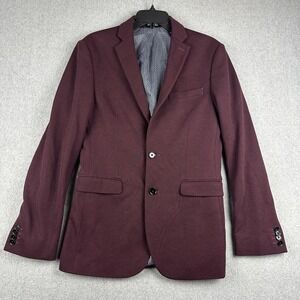 Express Suit Jacket Mens 36R Red Stretch Slim 2 Button Notch Lapel Sport Coat